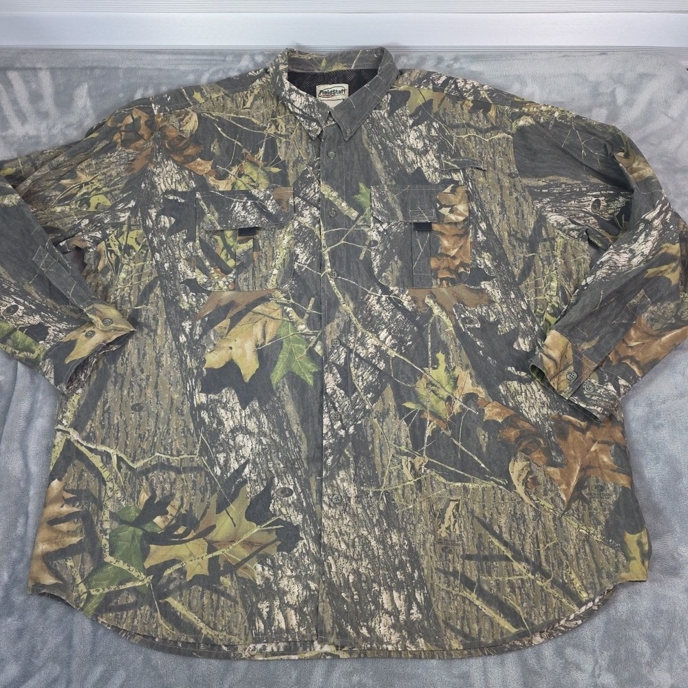 FieldStaff By Mossy Oak Spring Turkey Shirt Men's 3XL Button‎ Down Double Breast